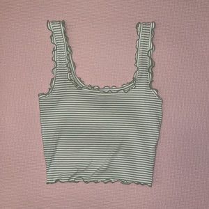 Tank top- Forever 21 (Green, striped, medium)💚